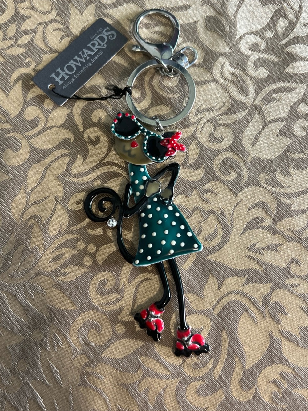 Epoxy Cat Keychain Pursecharm Cat Roller Skates Sunglasses